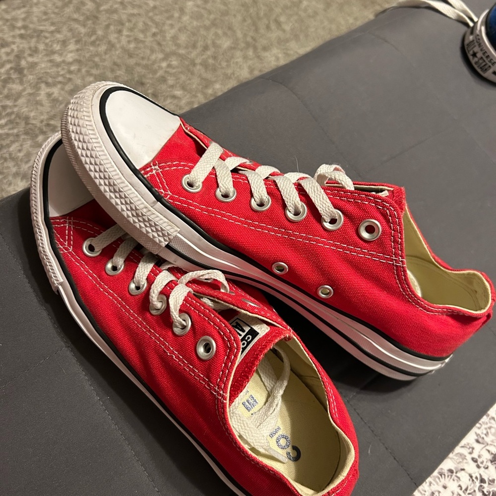 Converse Red Canvas Chuck Taylor Sneakers
